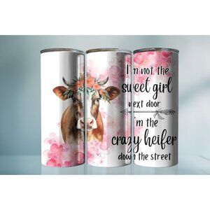 20oz Funny Cow Crazy Heifer Tumbler